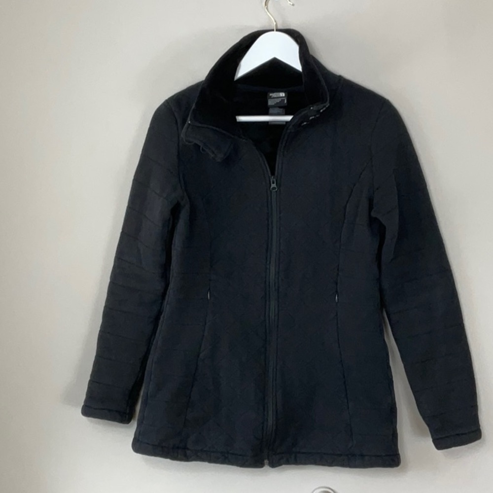 The North Face knit jacket with fleece lining black